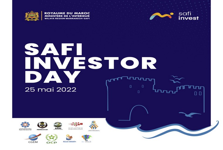 Safi CRI (Le Centre Régional d’Investissement) Marrakech-Safi organise, mercredi prochain, la première édition de « Safi Investor Day », sous l’égide de la wilaya de Marrakech-Safi.