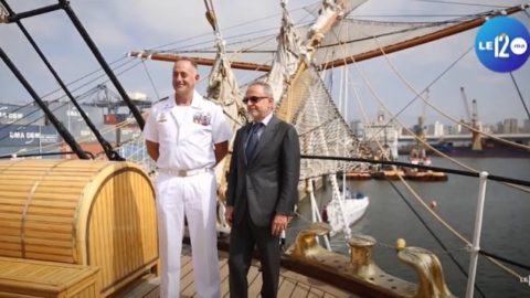 Le navire italienne l’Amerigo Vespucci fait escale au port de Casablanca