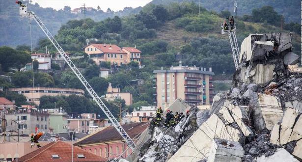 فرنسا…..بعد مقتل اربعة من مواطنيها المدعي العام يفتح تحقيقا في انهيار جسر جنوة