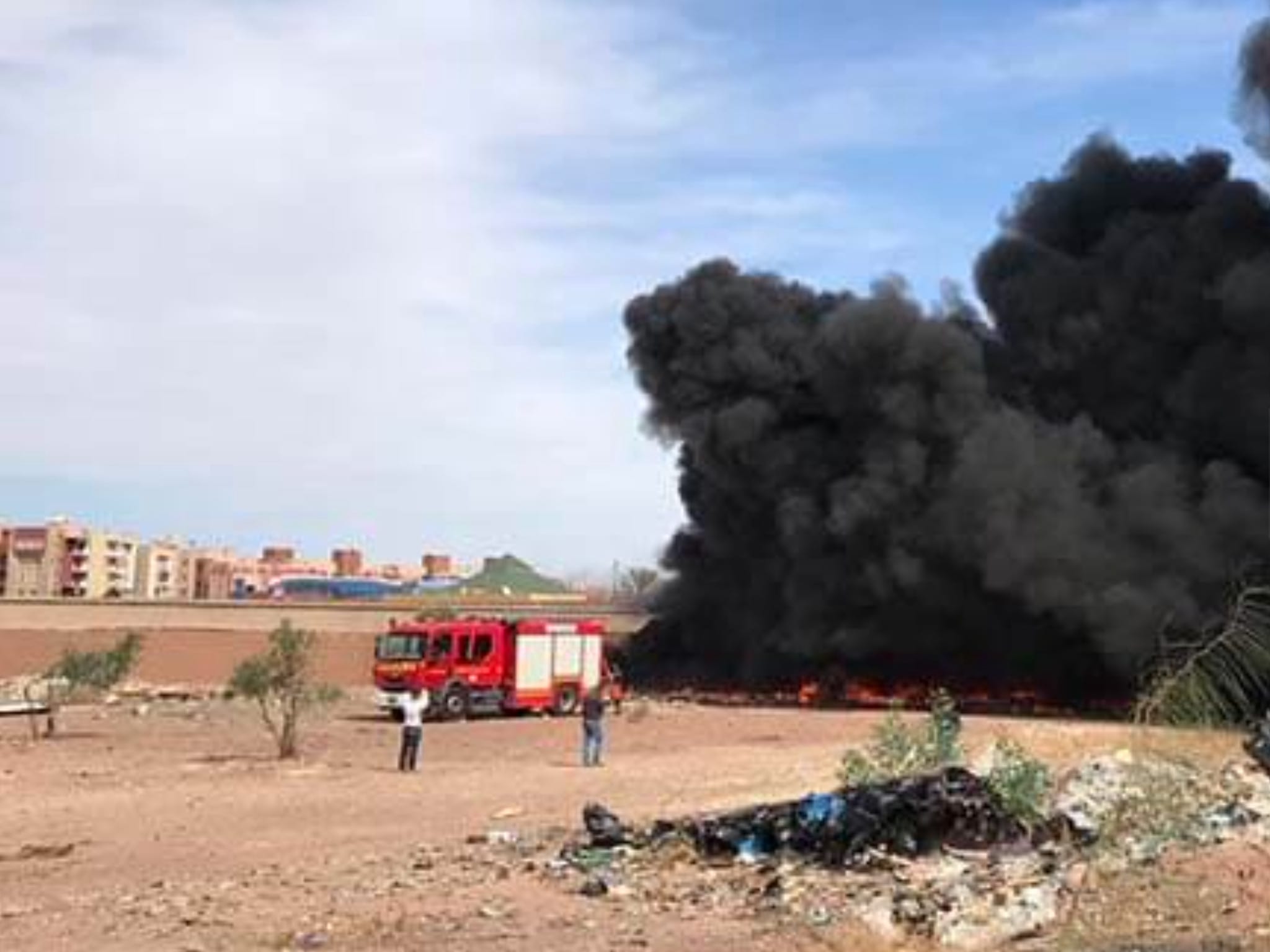 حريق.. اندلاع النيران في محيط مصنع في مراكش