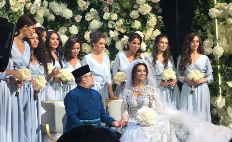 بالصور والفيديو. شاهد زفاف السلطان محمد الخامس بملكة جمال موسكو 2015
