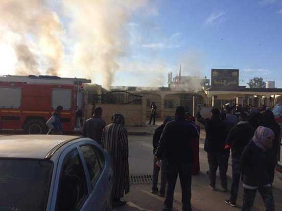 حريق مهول داخل مجلس جماعة سيدي يحيى الغرب