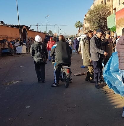 مراكش حملة لتحرير الملك العمومي في محيط سوق “بولرباح” في سيدي يوسف بن علي