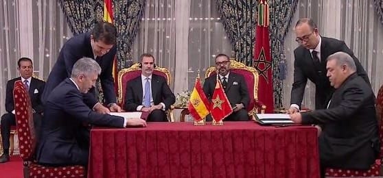 الملك والعاهل الإسباني يترأسان حفل توقيع اتفاقيات تعاون ثنائي
