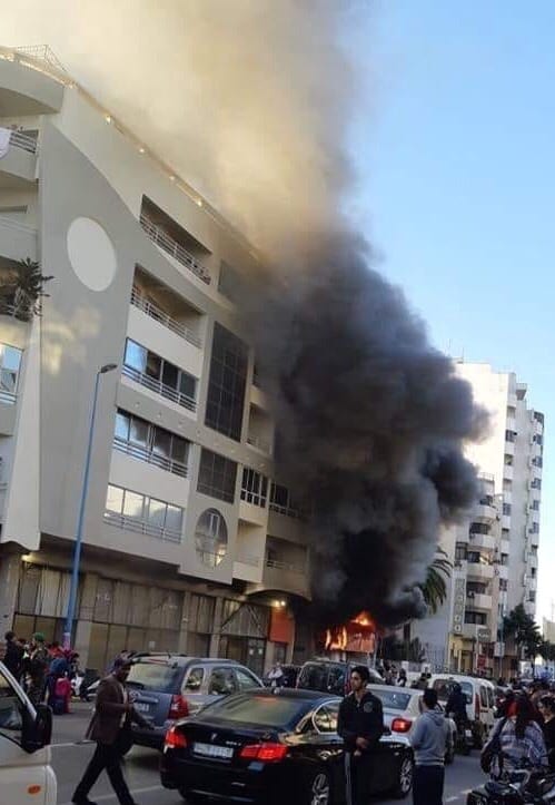 حريق في المركز التجاري “أسيما” 2 مارس بالدار البيضاء