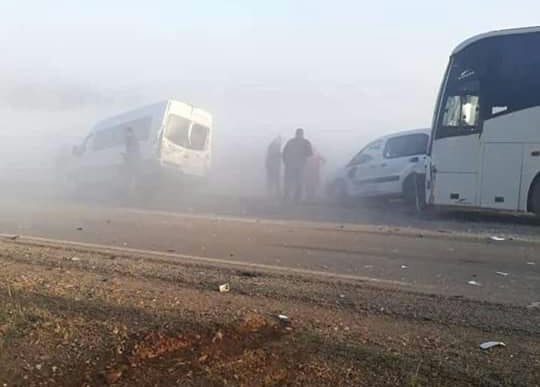 فاجعة..64 مصابا في حادثة سير خطيرة بالقرب من القاعدة الجوية بسيدي سليمان