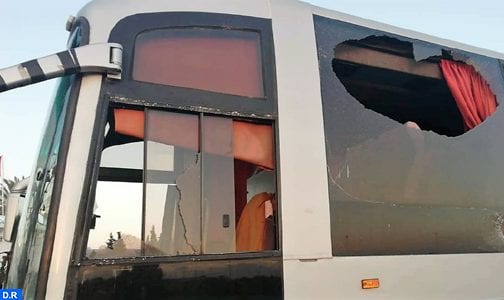 بسالة. تخريب حافلة ودادية بتونس.. وجمهور المغربي في خطر