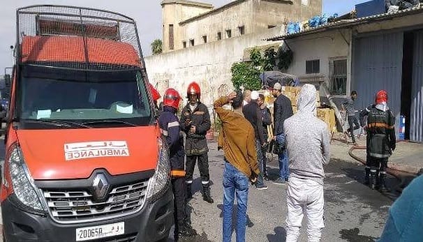الدار البيضاء. حريق داخل مصنع للأحذية في عين السبع