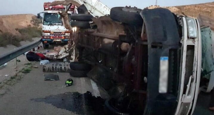 قتيل ومصاب في حادثة سير في الطريق السيار أكادير -مراكش (صور)