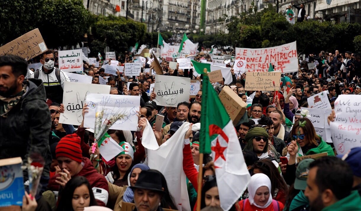 الجزائر. تواصل الاحتجاجات للأسبوع السادس عشر على التوالي