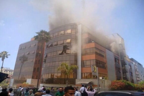 بالفيديو والصور. حريق في مقر تابع لـ”إنوي” في الدارالبيضاء