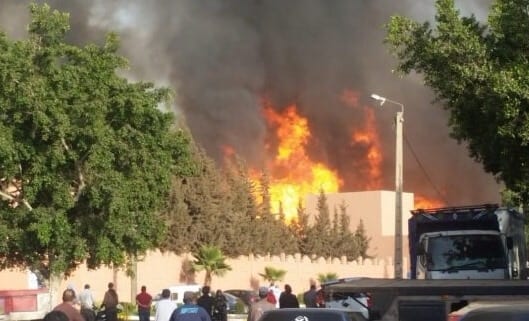 أيت ملول. حريق مهول “يلتهم” مستودعا لبيع الخشب