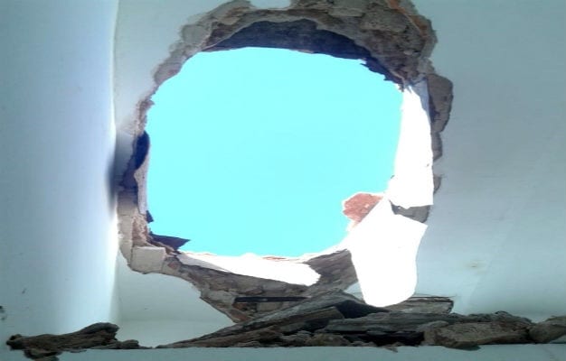 بالصور. انهيارسقف قاعة بمستشفى مولاي يوسف في الرباط