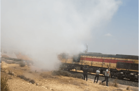 عاجل . اندلاع حريق في احدى مقصورات قطار لحظات بعد انطلاقه