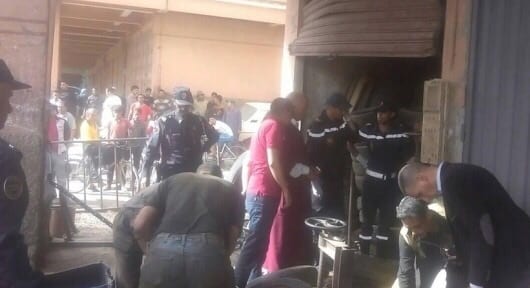 أولاد تايمة. قنينة تحول جثة بائع متجول إلى أشلاء