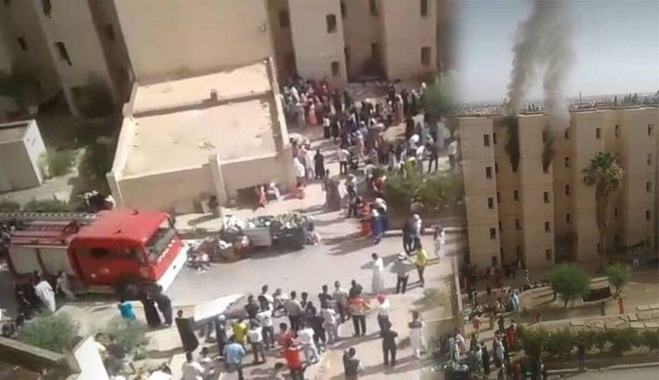 وجدة. حريق في أحد أجنحة الحي الجامعي يخلف خسائر مادية جسيمة