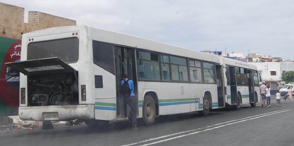 الجديدة. مجهولون يسطون في ليلة واحدة على حافلتين للنقل الحضري