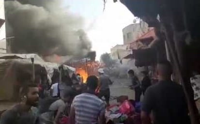 فاس. حريق مهول “يلتهم” محلات سوق في بندباب