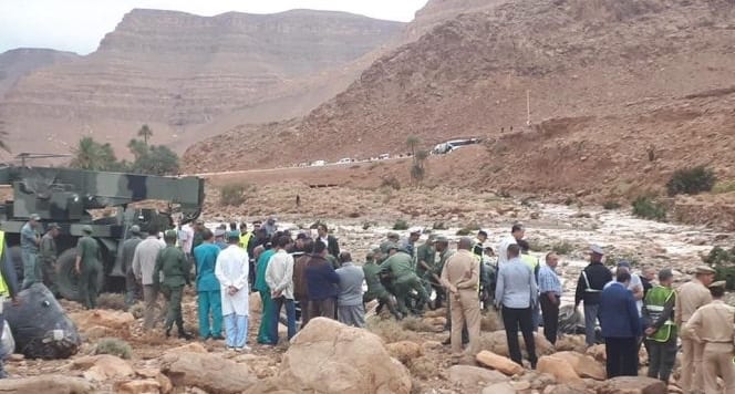 فاجعة الرشيدية. تخصيص مروحية للبحث عن المفقودين ورجل أمن بين الضحايا