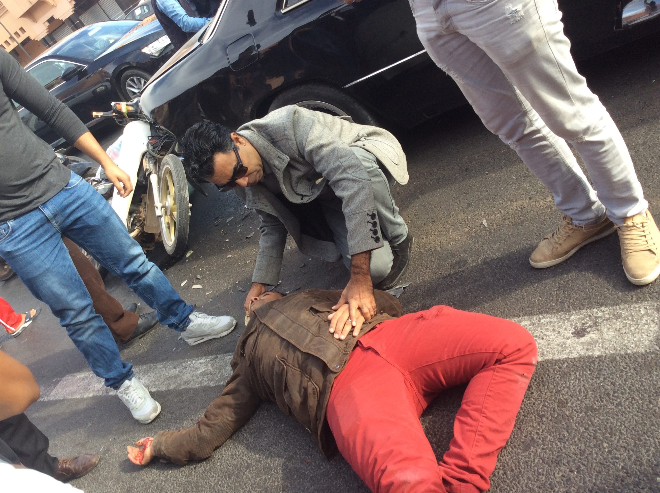 بالصور. حادث مروري مروع في “المحاميد” بمراكش