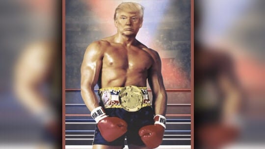 ياك أودّي لاباس!.. ترامب ينشر صورة “فوتوشوب” يظهر فيها مفتول العضلات