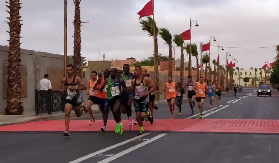 نصف ماراطون العيون الدولي. رقمان قياسيان