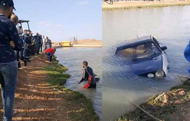 سيدي بنور. مواطنون يعثرون على شرطي ميتاً داخل سيارته في قناة للري