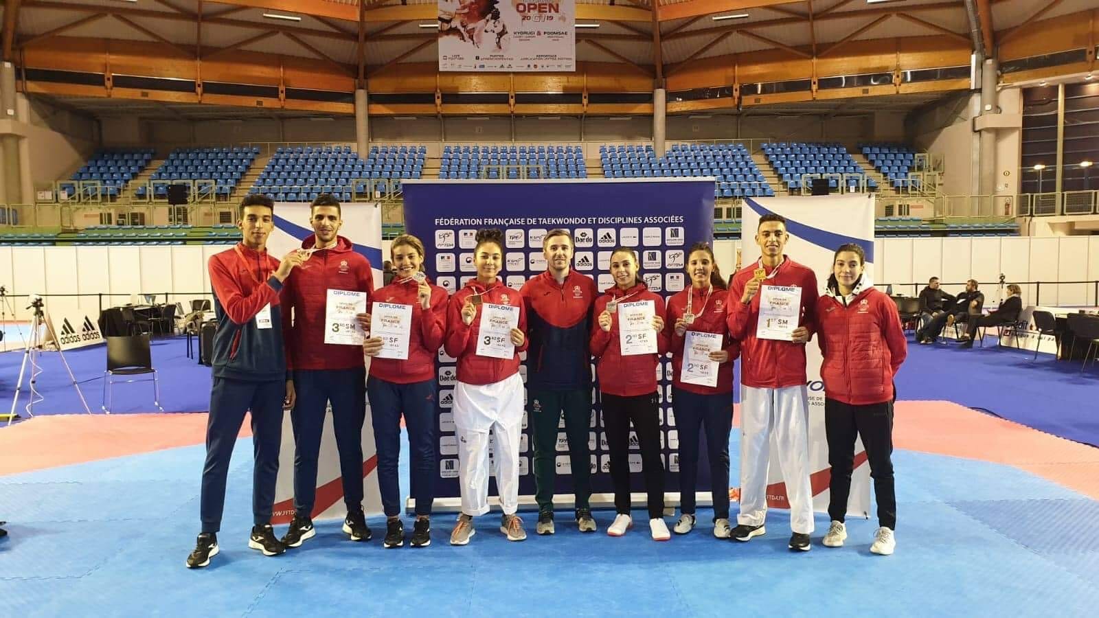المنتخب الوطني المغربي للتايكوندو يحرز 7 ميداليات في الدوري الفرنسي المفتوح