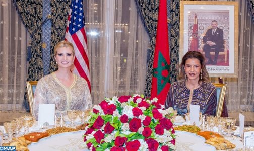 شاهد. الملك محمد السادس يقيم مأدبة عشاء على شرف إيفانكا ترامب