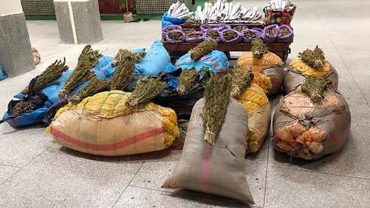 توقيف 3 أشخاص وبحوزتهم 400 كلغ من الكيف بفاس