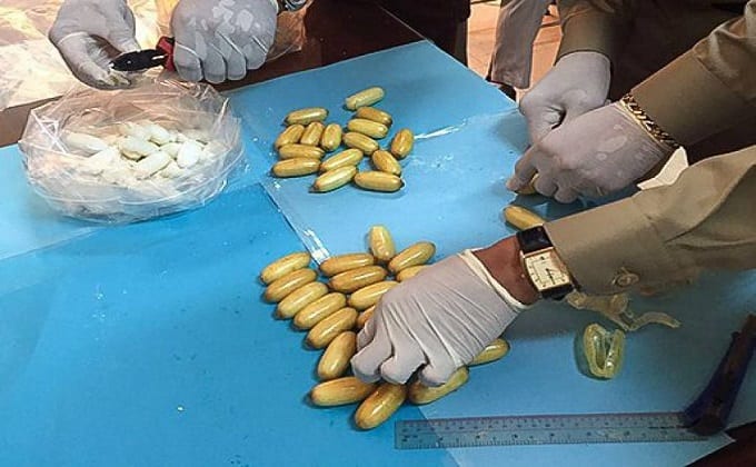 كيلو و730 غرام من الكوكايين في 94 كبسولة داخل أمعاء نيجيري جايّ من البرازيل
