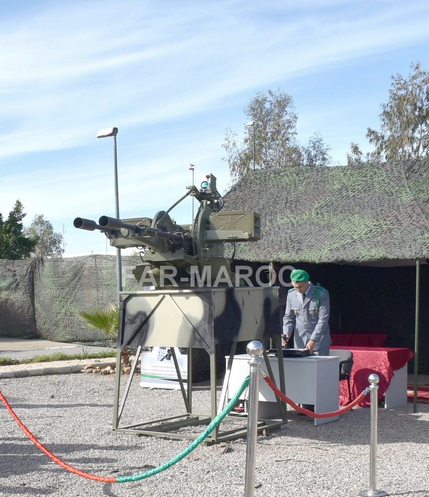 الجيش المغربي يطوّر مدفعا رشاشا ثنائي العيار متحكما فيه عن بعد