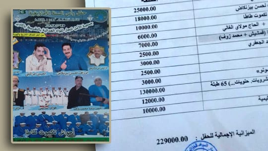 نشطاء أمازيغ ينددون بتنظيم جمعية للبقالة لحفل رأس السنة بـ23 مليوناً