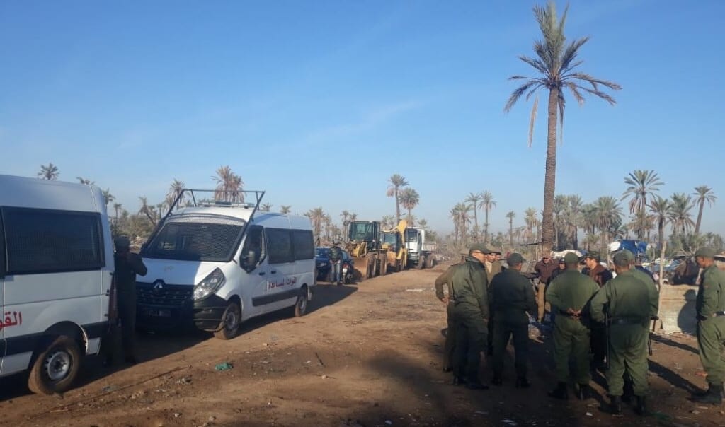 خطير هادشّي.. اعتقال عصابة تسرق نخيل مراكش وحجز شاحنة وجرّافة