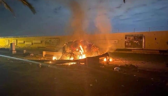 قصف أمريكي يردي قاسم سليماني قائد فيلق القدس وقيادي في الحشد الشعبي