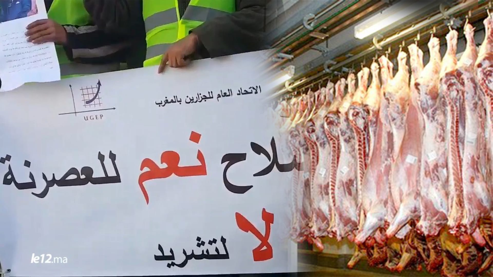 بائعو اللحوم الحمراء يحتجّون أمام البرلمان على إغلاق مجموعة من المذابح