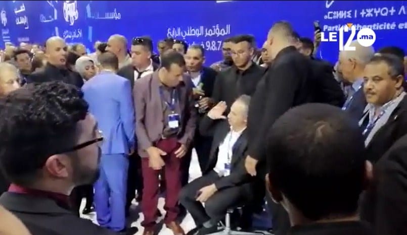 شاهد بالفيديو. نسف مؤتمر البام وكودار تحت حماية حراس الأمن