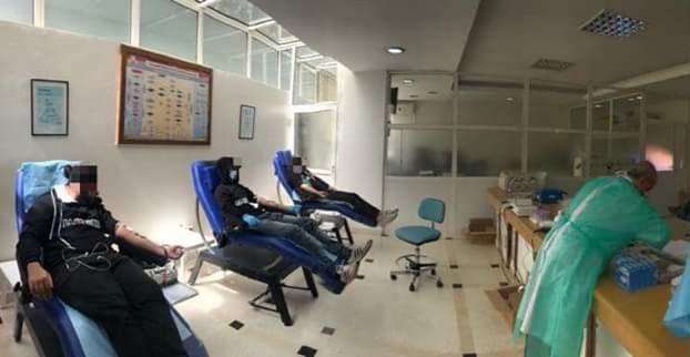 مجموعة الإلتراس عسكري الرباط تتبرع بالدم