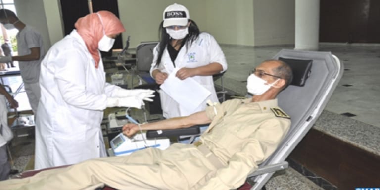 بني ملال. عناصر القوات المساعدة تنخرط بحماس في حملة للتبرع بالدم