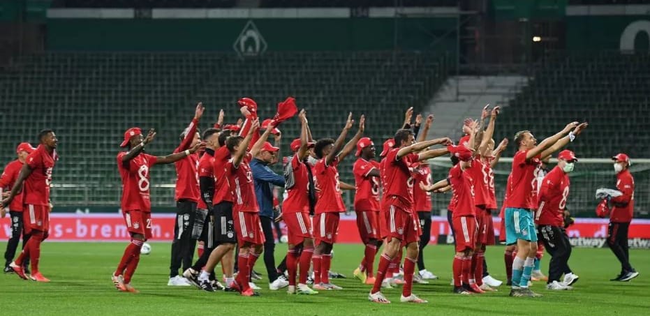 رسميا. بايرن ميونيخ يتوج بطلاً للدوري الألماني للمرة الثامنة