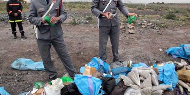 ورزازات. إتلاف كمية كبيرة من المخدرات والمواد المهربة