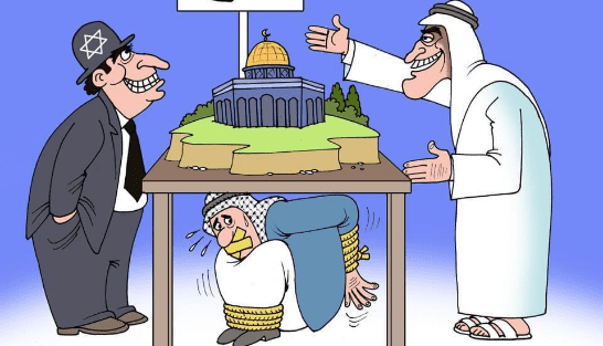 ريشة الدرقاوي تلخص فضحية التطبيع العربي الإسرائيلي (صورة)