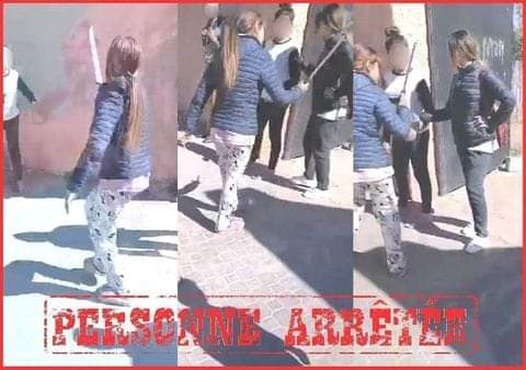 سطات.. الأمن يعتقل قاصرا ظهرت في فيديو تهدد التلميذات بسيف أمام مؤسسة تعليمية