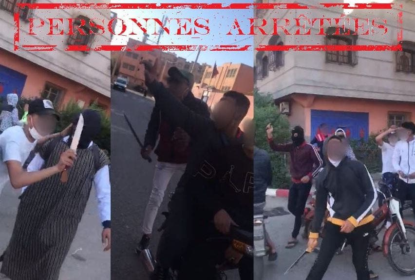 مراكش.. الأمن يعتقل ثلاثة أشخاص ظهروا في فيديو محيحين بالسيوف