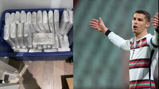 ماشي عندنا.. ضبط شحنة كوكايين عليها العلامة التجارية للنجم رونالدو (صور)