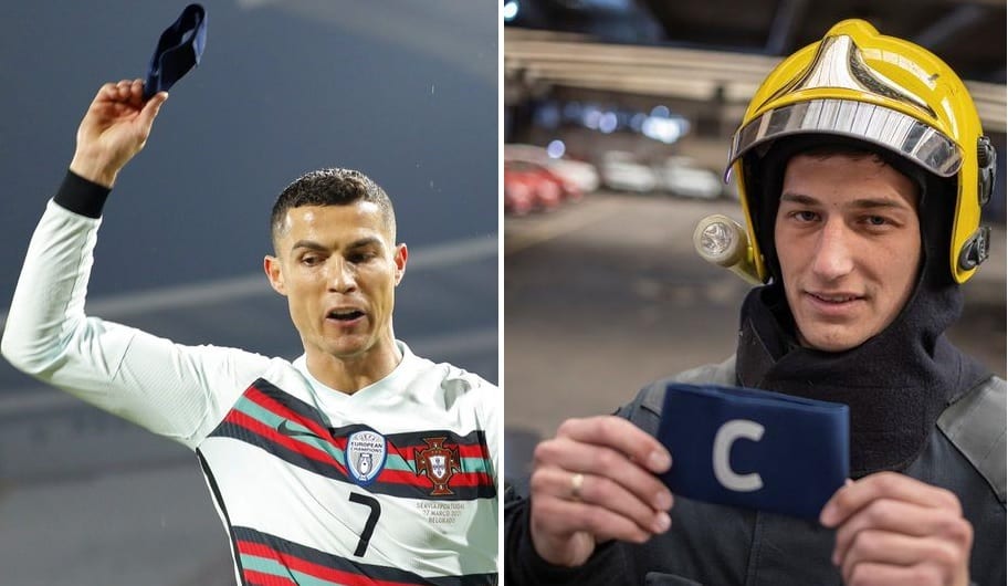 لغرض إنساني.. بيع شارة القيادة التي رماها رونالدو بثمن خيالي