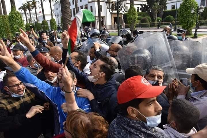 وقفة التضامن مع فلسطين و رسائل المنع الخاطئة