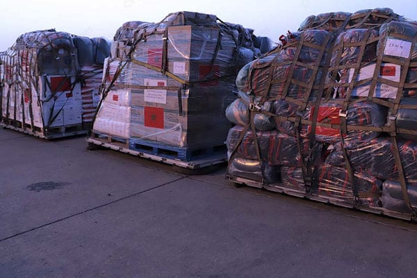 إدخال المساعدات الإنسانية المغربية إلى قطاع غزة عبر معبر رفح