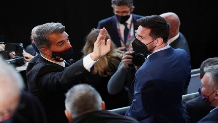 لابورتا يزف خبرا سارا لجماهير فريق برشلونة بشأن ميسي