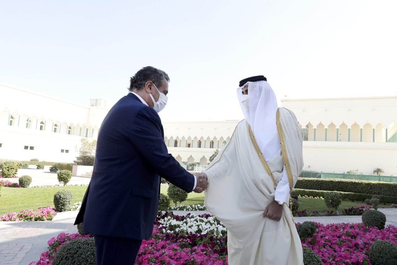 أمير دولة قطر يستقبل رئيس الحكومة المغربية
